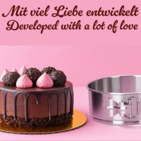 Springform Edelstahl Backform unbeschichtet PFAS-frei 18 cm