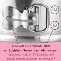 Springform Edelstahl Backform unbeschichtet PFAS-frei 25 cm