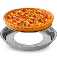 Edelstahl Quiche -Tarteform mit Hebeboden 28 cm