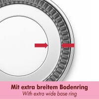 Edelstahl Quiche -Tarteform mit Hebeboden 28 cm