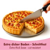 Edelstahl Quiche -Tarteform mit Hebeboden 28 cm