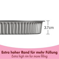 Edelstahl Quiche -Tarteform mit Hebeboden 28 cm