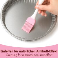 Edelstahl Quiche -Tarteform mit Hebeboden 28 cm