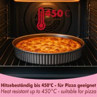 Edelstahl Quiche -Tarteform mit Hebeboden 28 cm