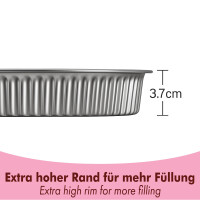 Edelstahl Quiche -Tarteform mit Hebeboden 28 cm