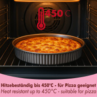 Edelstahl Quiche -Tarteform mit Hebeboden 28 cm