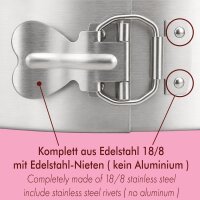 Springform Edelstahl Backform mit Flach- und Rohrboden, PFAS-frei, 25 cm
