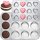 Set di teglie per muffin in acciaio inox, classiche e a forma di cuore