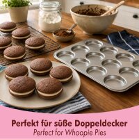 Juego de moldes para muffins de acero inoxidable, clásicos y con corazones