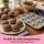 Juego de moldes para muffins de acero inoxidable, clásicos y con corazones