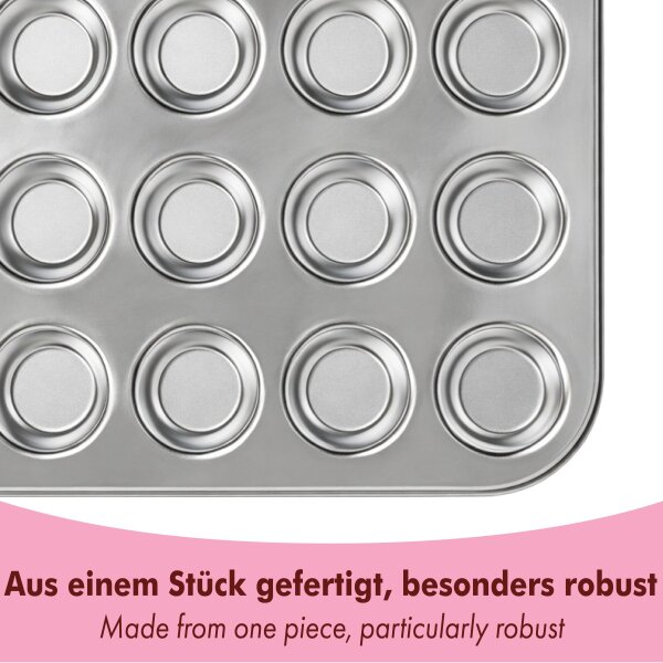 Edelstahl Muffinform 24er Mini-Muffins