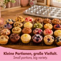 Edelstahl Muffinform 24er Mini-Muffins