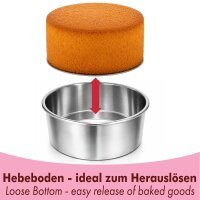 Set di teglie per muffin in acciaio inox, classiche e a forma di cuore